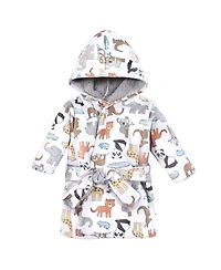 Hudson Baby Baby Boys Hudson Unisex Sumptuous Unisex Mink-Tone Robe with Faux Fur Interior for Poolside & Beach