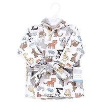 Hudson Baby Baby Boys Hudson Unisex Sumptuous Unisex Mink-Tone Robe with Faux Fur Interior for Poolside & Beach