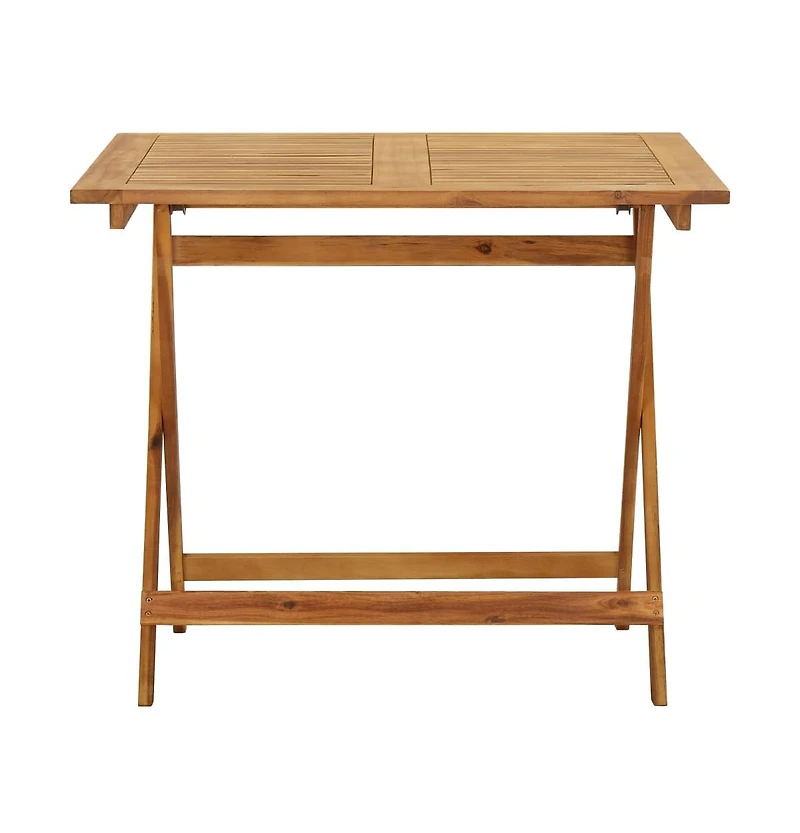 vidaXL Folding Patio Table 35.4"x35.4"x29.5" Solid Acacia Wood