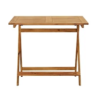 vidaXL Folding Patio Table 35.4"x35.4"x29.5" Solid Acacia Wood