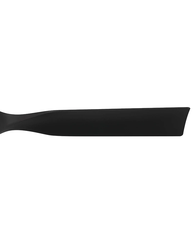 Casa Vieja 56" Keel Indoor Outdoor Ceiling Fan 3 Blade Led Light Remote Control Matte Black Finish Bedroom Hugger Damp Rated
