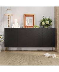 4-Door Accent Cabinet More Large Storage