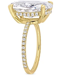 Moissanite Large Oval Engagement Ring (8 ct. t.w.) 10k Gold