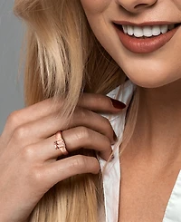 Morganite Emerald-Cut Solitaire Wide Width Statement Ring (1-1/2 ct. t.w.) 14k Rose Gold