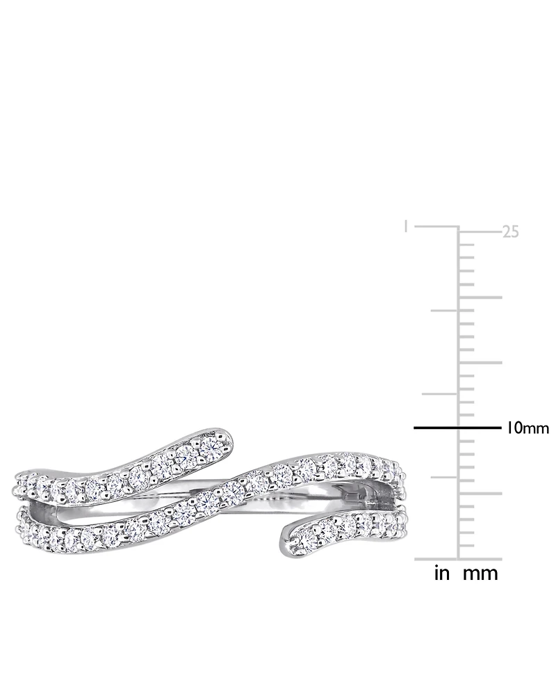 Moissanite Wrap Statement Ring (1/2 ct. t.w.) Sterling Silver