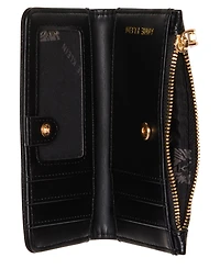 Ak 2 piece gift set with rhinestone zip clutch and card case