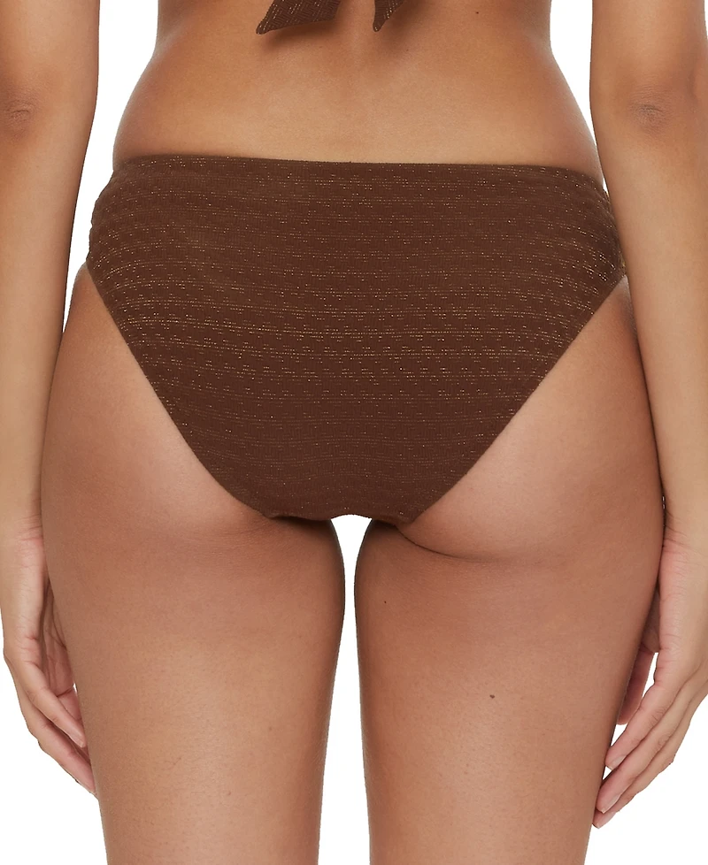 Trina Turk Women's Glimmer Buckle Hipster Bikini Bottoms