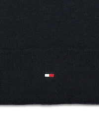 Tommy Hilfiger Men's Flag Embroidery Double Cuff Beanie