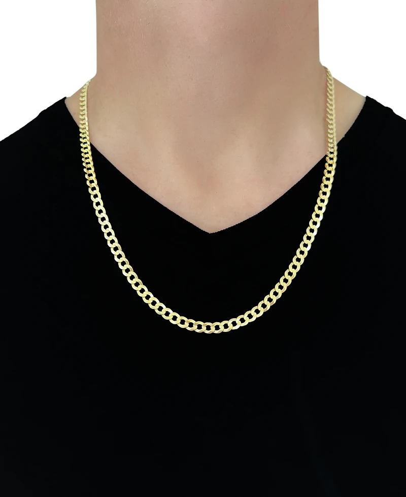 26" Open Curb Link Chain Necklace (5-3/4mm) in Solid 14k Gold