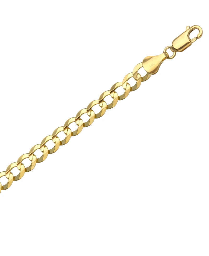 24" Open Curb Link Chain Necklace (5-3/4mm) in Solid 14k Gold
