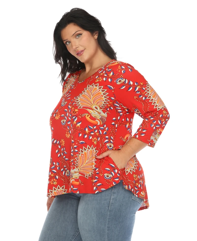 White Mark Plus Vibrant Boho Swing Top