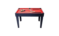 Slickblue 5-in-1 Multi-Game Table - Billiards, Push Hockey, Foosball, Ping Pong, and Basketball