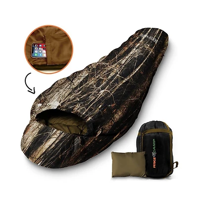 SereneLife Mummy Sleeping Bag With Travel Pillow and Compression Sack