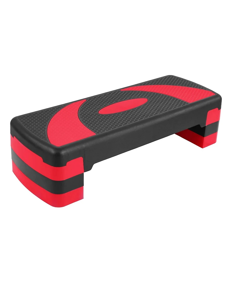 BalanceFrom Fitness Adjustable Workout Aerobic Step Platform Trainer w/Raisers