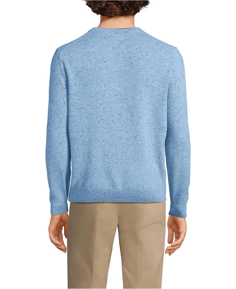 Lands' End Men's Fine Gauge Cashmere V-neck Sweater
