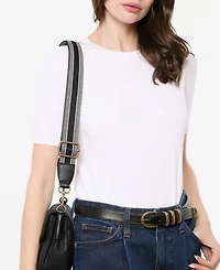 American Leather Co. Striped Web Strap