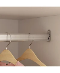 Famapy White 4-Door Armoires with Mirror, 2 Hanging Rods, 2-Drawers