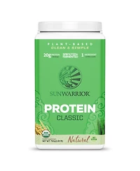 Sunwarrior Classic Organic Protein Powder, Plant-Based Protein, Unflavored, Sunwarrior, 750gm (30 servings)