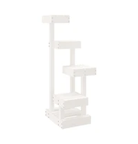 vidaXL Cat Tree White 17.9"x19.3"x40.6" Solid Wood Pine