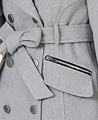 Kimi + Kai Women's Bailee Wool Trench Coat with Removable Bib
