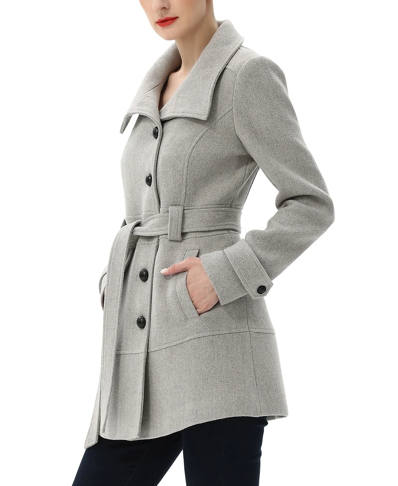 Kimi + Kai Women's Alycia Belted Boucle Wool Coat