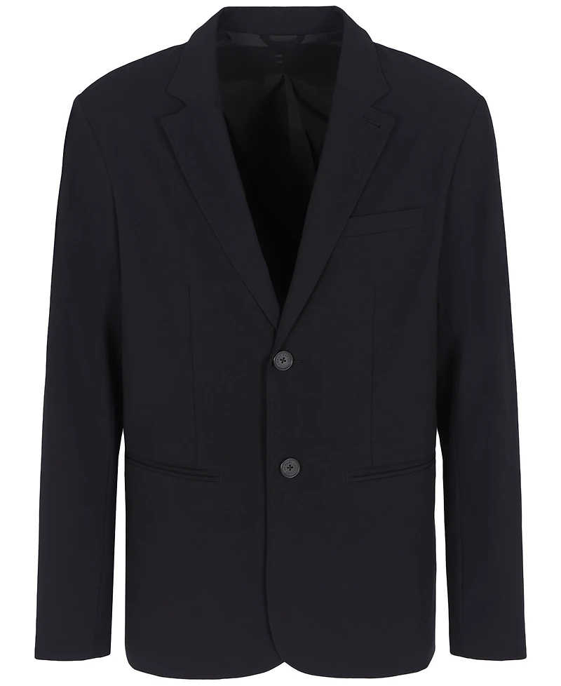 A|X Armani Exchange Men's Solid Notch Lapel Stretch Blazer