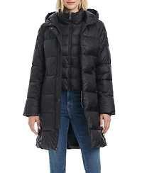 Vince Camuto Women's Cire Mid-Length Fitted Puffer Coat