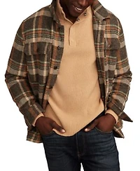Lucky Brand Mens Plaid Jacket Sweater Jeans