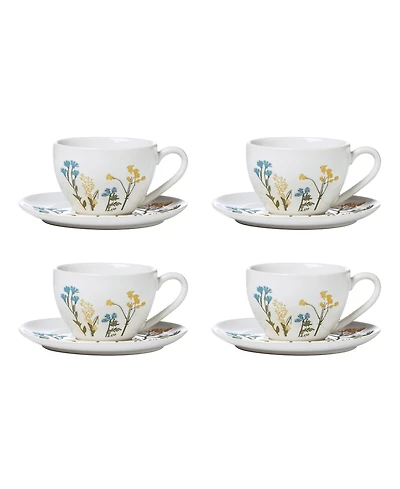 Lenox Wildflowers Espresso Cup & Saucer, Service for 4