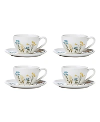 Lenox Wildflowers Espresso Cup & Saucer, Service for 4