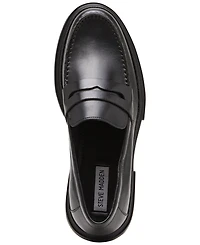 Steve Madden Men's Akkron Leather Lug-Sole Penny Loafers