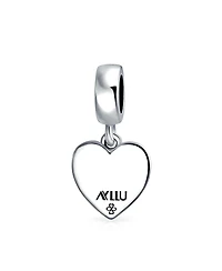 Bling Jewelry Inspirational Heart Rainbow Symbol Dangle Charm Bead Sterling Silver Fits European Bracelet