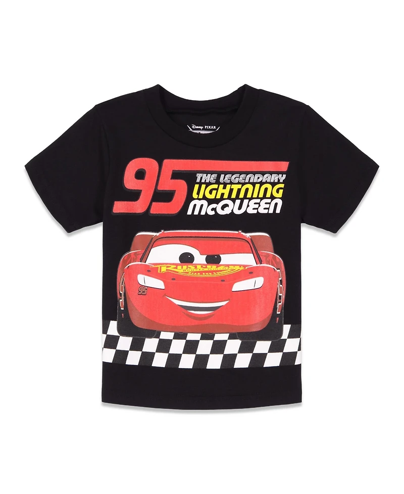 Disney Little Boys Lion King Cars T-Shirt and Mesh Shorts Outfit Set to (18 Months - 10-12)