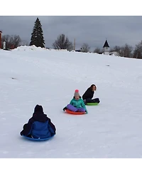 Flexible Flyer Flying Saucer 26" Plastic Snow Sled for Kids and Adults, Blue