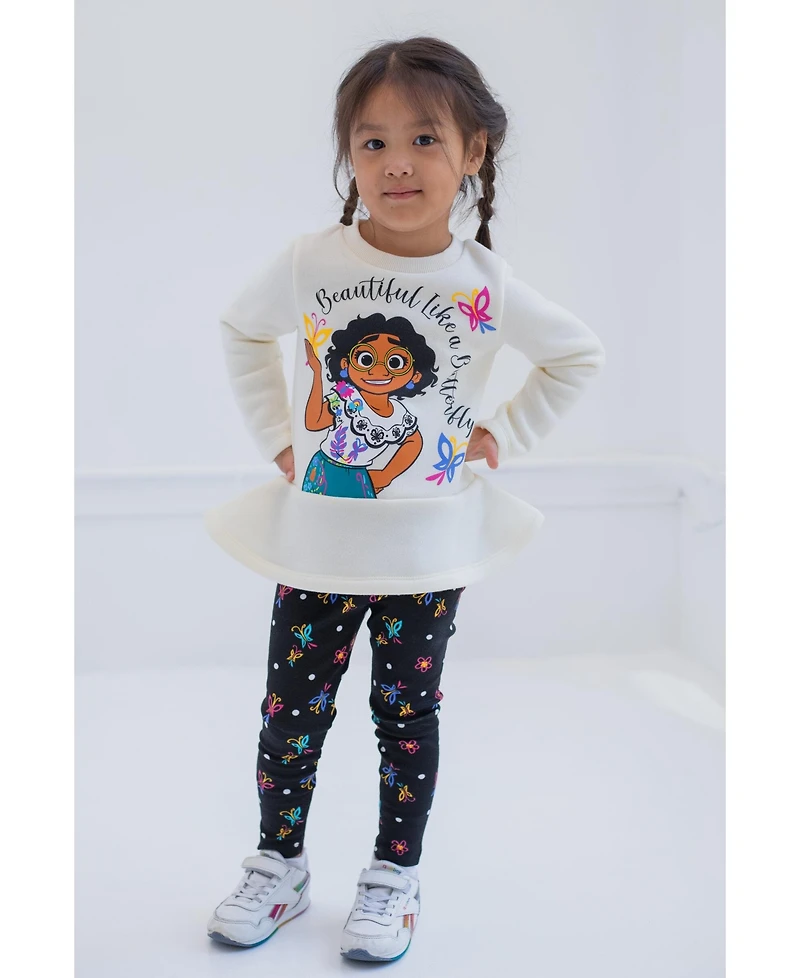 Encanto Toddler Girls Pullover Fleece Sweatshirt and Leggings Outfit Set