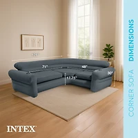 Intex Air Pump w/ 3 Nozzles (2 Pack) w/ Intex Inflatable Couch w/ Cupholders