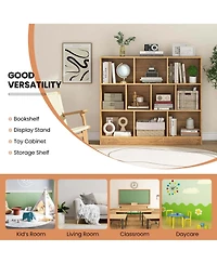 10-Cube Bookcase for Kids 41"Wooden Toy Storage Organizer Kid s Room