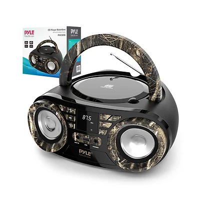 Pyle Portable Cd Player Boombox With Bluetooth, Am/Fm Radio & Usb, 50 Watt