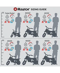Razor MX350 Dirt Rocket 24V Electric Toy Motocross Motorcycle Dirt Bike, Blue