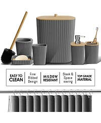 25 Piece Complete Bathroom, Vanity & Shower Accessories Set - White