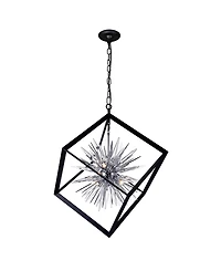 Cwi Lighting 30" Metal Starburst 6 Light Chandelier