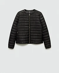 Mango Women's Pockets Detail Quilted Anorak