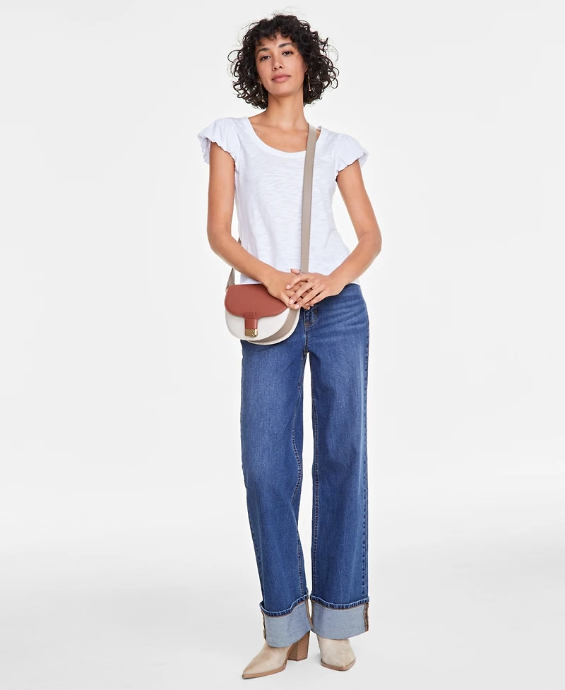 On 34th Women's Bubble-Sleeve Scoop-Neck T-Shirt