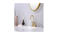 Slickblue 2-Handle 4-Inch Brushed Gold Bathroom Faucet Elegant and Stylish Design
