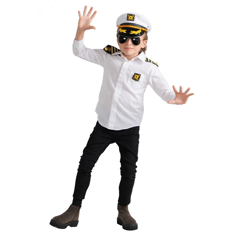 Dress Up America Captain Costume Accessory Set - Kids Girls & Boys