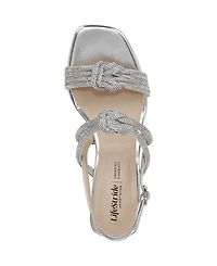 LifeStride Women's Celeste Angled Block Heel Square Open Toe Dress Slingbacks