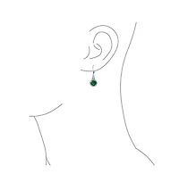 Bling Jewelry 3.5CT Round Solitaire Cubic Zirconia Halo Lever back Dangle Drop Earrings Silver Plated