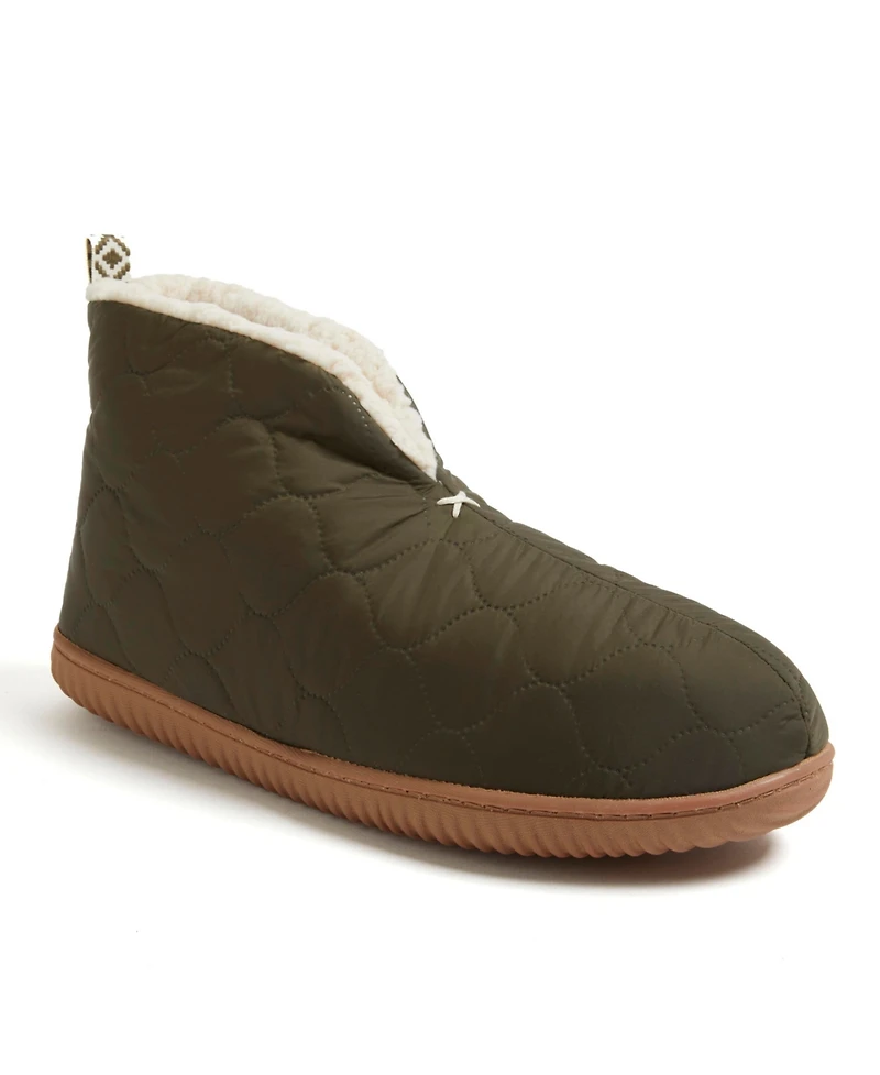 Dearfoams Men's Warm Up Bootie House Shoe Boot Slipper