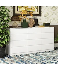 Homsee White Chest of Drawers for Home Storage with 12-Drawer