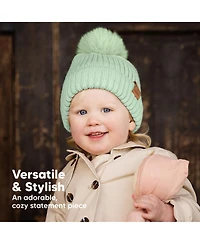 KeaBabies 2pk Baby Hats, Beanies, Newborn Hats for Girls, Boys, Winter Hat, 0-6 Months Infant Hat